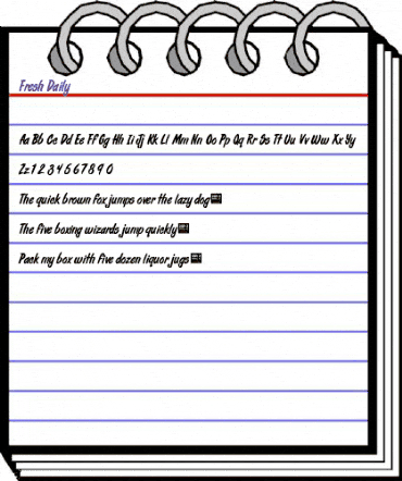 Fresh Daily - Demo Regular animated font preview