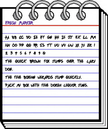 Fresh Marker Regular animated font preview