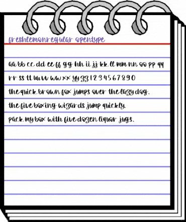 Freshlemon Regular animated font preview