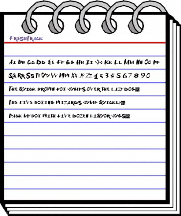 FreshTrack Regular animated font preview