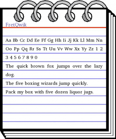 FretQwik Regular animated font preview