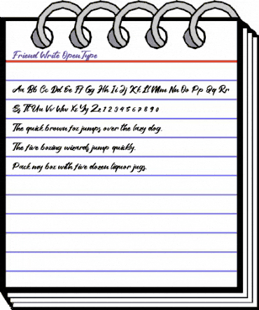 Friend Write Regular animated font preview