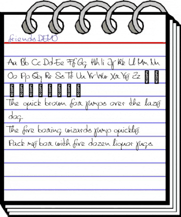 friends DEMO animated font preview