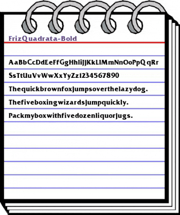 FrizQuadrata Bold animated font preview