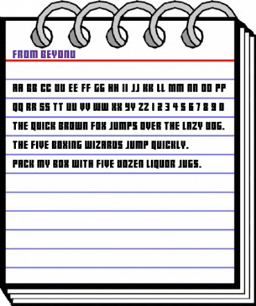 From Beyond Regular animated font preview