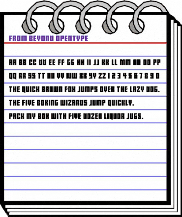 From Beyond Regular animated font preview From Beyond Regular animated font preview