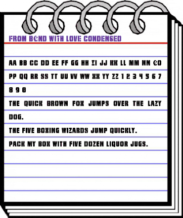 From BOND With Love Condensed Condensed animated font preview