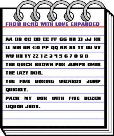 From BOND With Love Expanded Expanded animated font preview