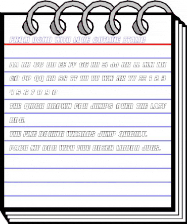 From BOND With Love Outline Italic Italic animated font preview