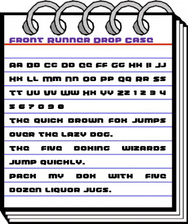 Front Runner Drop Case Regular animated font preview
