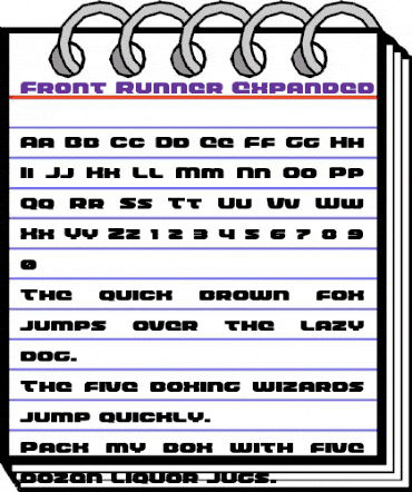 Front Runner Expanded Expanded animated font preview