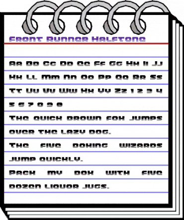 Front Runner Halftone Regular animated font preview