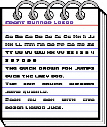 Front Runner Laser Regular animated font preview