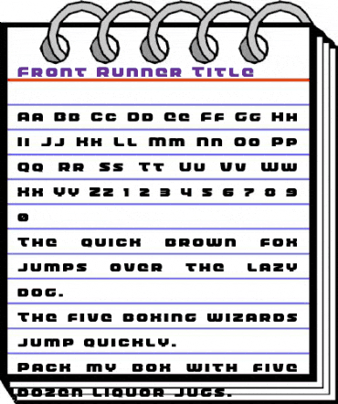 Front Runner Title Regular animated font preview