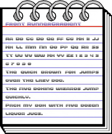 Front Runner Gradient Regular animated font preview