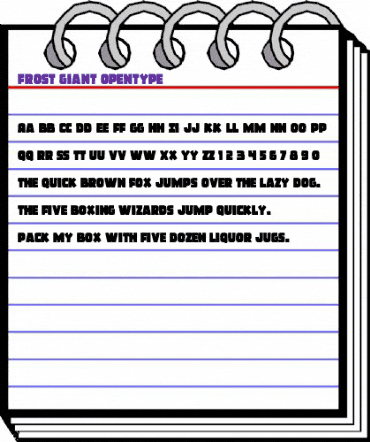 Frost Giant Regular animated font preview