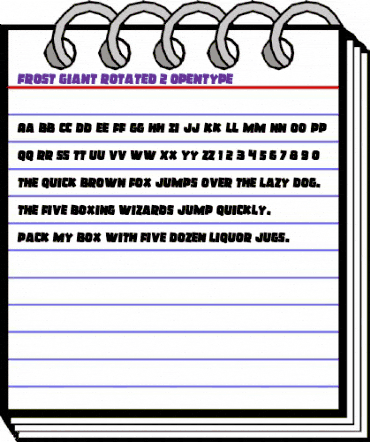 Frost Giant Rotated 2 Regular animated font preview