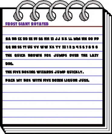 Frost Giant Rotated Regular animated font preview
