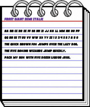 Frost Giant Semi-Italic Semi-Italic animated font preview