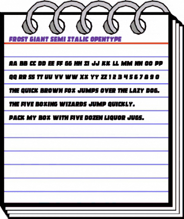 Frost Giant Semi-Italic Semi-Italic animated font preview