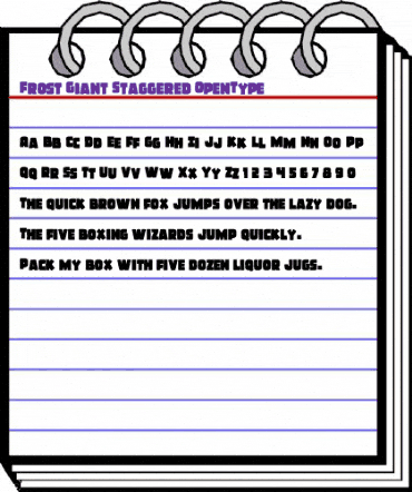 Frost Giant Staggered Regular animated font preview