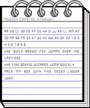 Frozen Crystal Straight Regular animated font preview