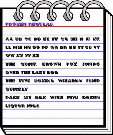 Frozen Regular animated font preview