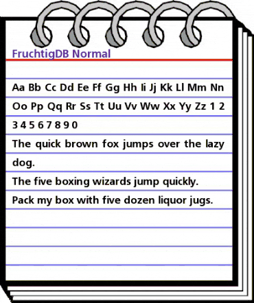 FruchtigDB Normal animated font preview