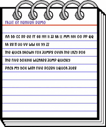 Fruit Of Heaven Demo Regular animated font preview