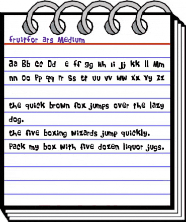 FruitForEars Medium animated font preview