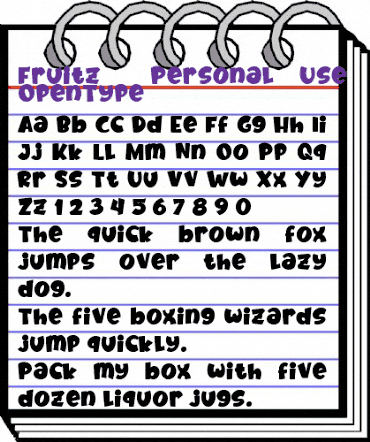 Fruitz -Personal Use Only- Regular animated font preview