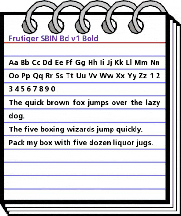 Frutiger SBIN Bd v.1 Bold animated font preview