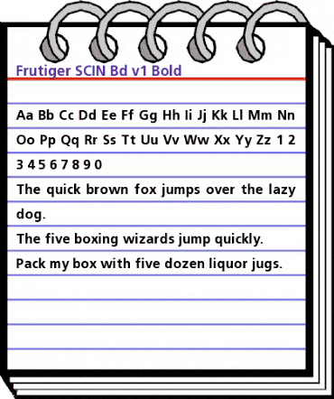 Frutiger SCIN Bd v.1 Bold animated font preview