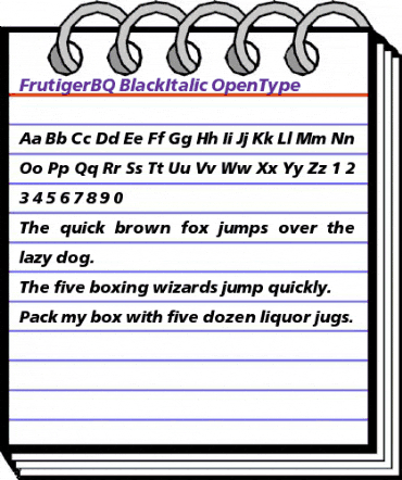 Frutiger BQ Regular animated font preview