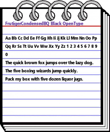 Frutiger BQ Regular animated font preview