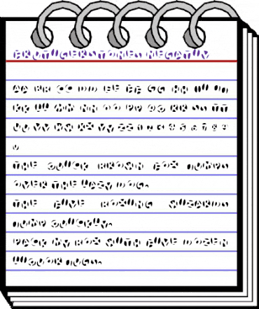 FrutigerStones Negativ Normal animated font preview