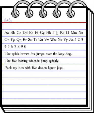 ft43n Regular animated font preview