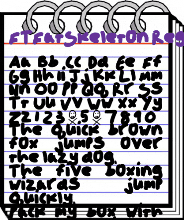 FT Fat Skeleton Regular animated font preview