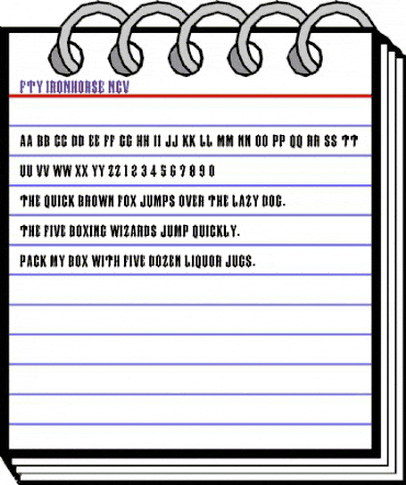 FTY IRONHORSE NCV Regular animated font preview