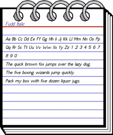 Fudd Italic animated font preview