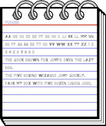 Fudged Regular animated font preview