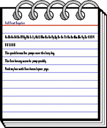 full font Regular animated font preview