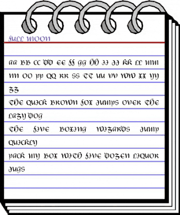 Full Moon 1 Regular animated font preview