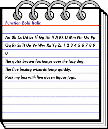 Function Bold Italic animated font preview Function Bold Italic animated font preview