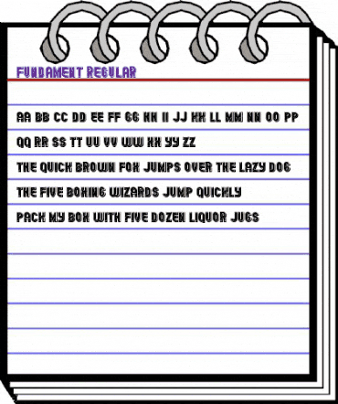 Fundament Regular animated font preview