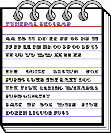Funeral Regular animated font preview
