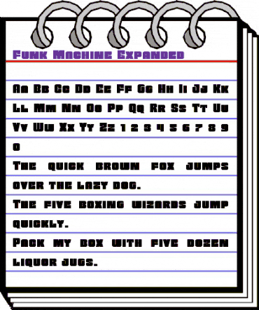 Funk Machine Expanded Expanded animated font preview