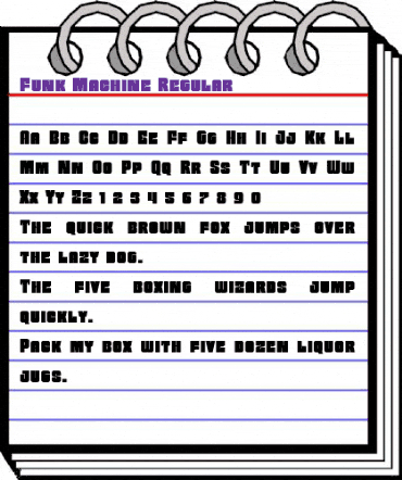 Funk Machine Regular animated font preview