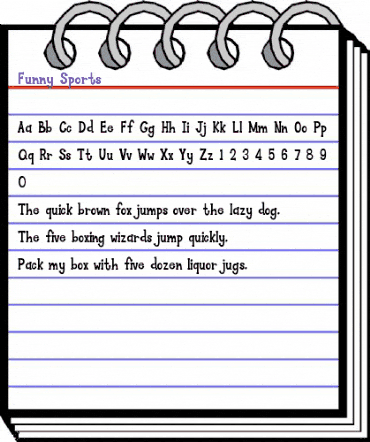 Funny Sports Regular animated font preview