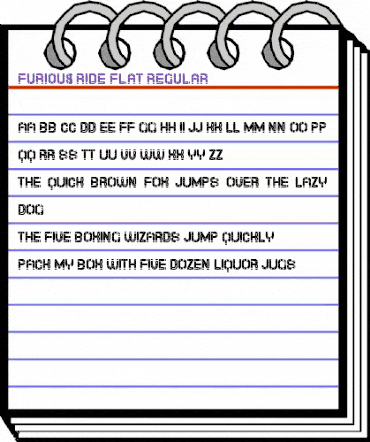 Furious Ride Flat Regular animated font preview